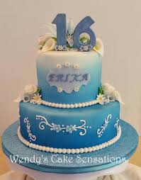 Turning 16 is such a huge milestone for teenagers! Blue Lily Flower 16th Birthday Cake Cake By Wendy S Cakesdecor