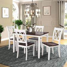 Shop our best selection of farmhouse, cottage & country kitchen dining room table sets to reflect your style and inspire your home. Buy Harper Bright Designs Dining Table Set Kitchen Dining Table Set For 4 Wood Table And Chairs Set White Cherry Online In Turkey B07w5tp16s