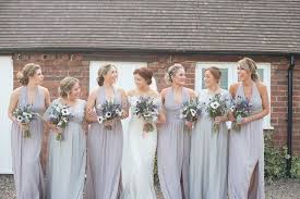 Copper Dusky Lilac Grey Rustic Barn Wedding Whimsical Wonderland Weddings Rustic Bridesmaid Dresses Lilac Gray Wedding Ombre Bridesmaid Dresses