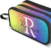 Estuche para lápices personalizado con nombre, textura de purpurina en  aerosol de colores, bolsa de lápices con nombre personalizado, gran  capacidad ...