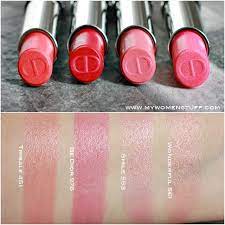 Review Swatches Dior Addict Lipstick Smile Wonderful Tribale Be Dior