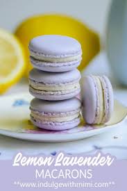 Dainty Lavender Lemon Macarons Indulge With Mimi Recipe Lemon Macarons Macaron Flavors Valentines Recipes Desserts