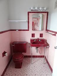 A Color Scheme For A Pink Maroon And White Bathroom Retro Bathrooms Maroon Bathroom Vintage Bathrooms