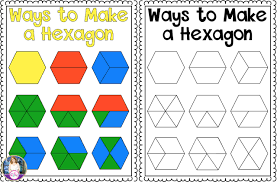 Remember to maintain the angle you've set for the compass. Some Shape Fun And A Freebie Math Patterns Pattern Blocks Hexagon