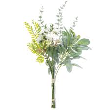 10 head bouquet artificial lavender silk flower home wedding garden floral cn. White Roses Mixed Greenery Bouquet Hobby Lobby 1729979