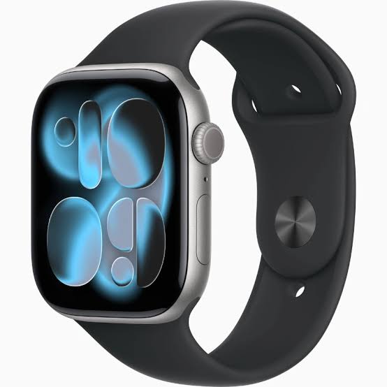 Apple Watch Series 11 GPS + Cellular 42mm Space Grey Aluminium Case with Black Sport Band - M/L
