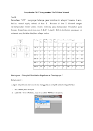 Pembaca sekolahmuonline berikut ini kami sajikan untuk. Kumpulan Contoh Soal Material Requirement Planning Terbaru Dikdasmen