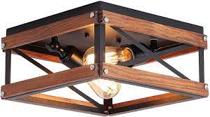 We did not find results for: Buy Rustic Farmhouse Flush Mount Light Fixture Two Light Metal And Wood Square Flush Mount Ceiling Light For Hallway Bedroom Kitchen Entryway Black Online In Indonesia B083jfmr16