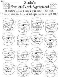 Santa S Noun And Verb Agreement Nouns And Verbs Nouns Verb