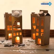Make A Lantern Out Of Tetra Pak Cool Idea For Handicrafts With Children In Autumn Make Cozy House Lanterns From Old In 2020 Tetra Pak Diy Candle Sticks Diy Candles