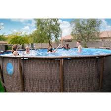 Coleman 18 X 48 Power Steel Swim Vista Series Ii Swimming Pool Set Walmart Com Swimming Pools Pool Cover Cool Pools