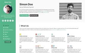 Devresume Bootstrap 4 Resumecv Template For Software Cv Template Free Cv Template Resume Template Free