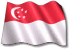 Near the hoist side of the red band, there is a vertical, white crescent (closed portion is toward the hoist side). Singapore All About Drugs