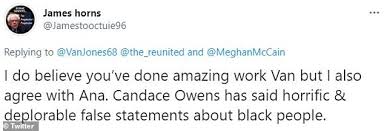 Candace amber owens farmer (born april 29, 1989) is an american conservative author, political commentator, and activist. The View Hosts Slammed For Criticizing Van Jones For Taking Selfies With Candace Owens Daily Mail Online