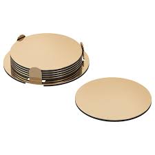 Glattis Untersetzer Mit Halter Messingfarben Ikea Deutschland In 2020 Gold Coasters Ikea Brass Color
