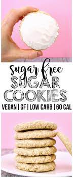 Sugar free meringue cookies recipe that is 0 net carbs per cookie! Sugar Free Sugar Cookies Vegan Low Carb Gluten Free