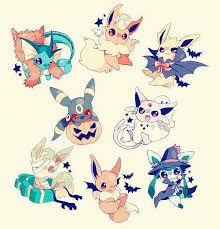 Halloween Eeveelutions Avec Images Pokemon Halloween Pokemon Mignon Pokemon Evoli