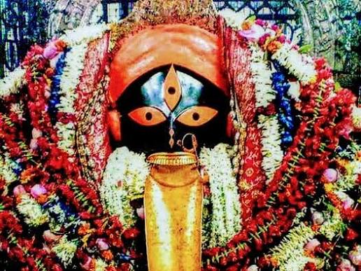 All pervading Mother of the Universe, Kalighat Kali temple , Kolkata.  Kalighat is regarded as one of the 51 Shakti Peethas of India, where the  various parts of Sati's body are said