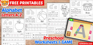 You can do the exercises online or download the worksheet as pdf. Free Alphabet Practice A Z Letter Worksheets 123 Kids Fun Apps
