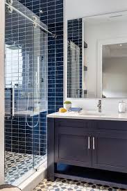 Blue is a natural fit for the bathroom, offering a connection to water and a relaxing, calming effect. Navy Blue Bathroom Ideas Houzz