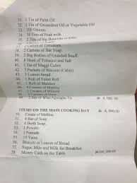 Abia State Man Shares A N1m Traditional Wedding List His Relative Received From His In Laws abia state man shares a n1m traditional