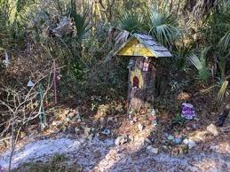 The fairy trail features figurines, statues and small houses in cassadaga on. Horseshoe Park Fairy Trail Cassadaga Florida Usa Wee Folk Fairy Doors On Waymarking Com