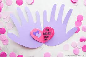 Kindergarten students can learn basic skills as they create these fun projects. Handprint Valentine Craft The Best Ideas For Kids