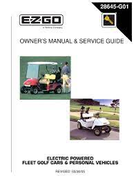 Gas and electric golf carts. Ezgo Owner S Manual Service Manual Pdf Download Manualslib