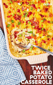 Twice Baked Potato Casserole Is Double The Fun Recipe Recipes Twice Baked Potatoes Casserole Potatoe Casserole Recipes