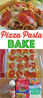 Easy Pizza Pasta Bake Recipe Baked Pasta Recipes Pizza Pasta Bake Food