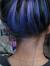 Short Blonde Hair With Blue And Purple Highlights