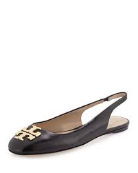 Tory Burch Classic T Slingback Flat Black