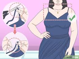 You will need a pair of scissors, an iron and a hem tape to shorten your dress without sewing. 3 Ways To Cover Cleavage In A Formal Dress Wikihow