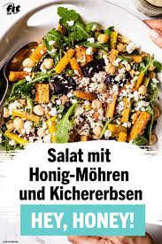 Salat Mit Honig Mohren Und Kichererbsen Rezept Fit For Fun Rezept Gesunde Herbstrezepte Kichererbsen Kichererbsen Rezepte