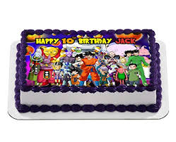 Dragon ball z vegeta cake topper. Dragon Ball Z Happy Birthday Cake Topper Novocom Top