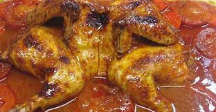 تبسي الدجاج العراقي بالخضروات و الكاري تبسي دجاج بالفرن food chicken wings chicken