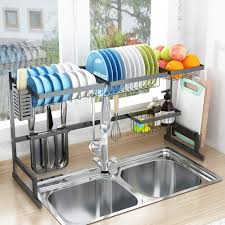 25 insanely organized cabinets to motivate you. Pusdon Over Sink Dish Drying Rack
