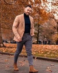 Topping off any outfit with a classic camel blazer adds sophistication. Tan Blazer With Chelsea Boots Smart Casual Fall Outfits For Men 27 Ideas Outfits Lookastic