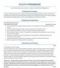 Front Office Medical Assistant Resume Example Livecareer