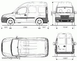 Medidas Interiores De Las Furgos Esquemas Furgo Fiat Doblo Dibujos De Autos