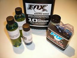 details about fox racing shox suspension oils service kits green red gold float fluid