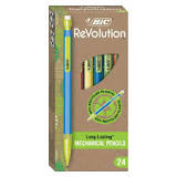 BIC ReVolution Xtra Life Mechanical Pencil, Black, 24 Pack