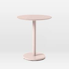 Chroma Bistro Table Dusty Blush West Elm Bistro Table Farmhouse Table Chairs Back Painted Glass