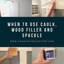 For gaps greater than 2cm use an expanding foam such as. Should I Use Caulk Wood Filler Or Spackle