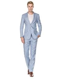 A wide range of men's wedding suits from top uk brands. Mens Modern Fit Linen Wedding Suit Light Blue