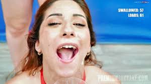 Praise to Ramona for being a massive cum slut in Bukkake Premium videos