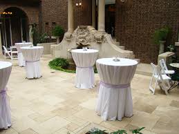All banquet tables can be rented at a 30 dining height or leg extenders can be added for an additional fee to reach a 42 bar height. Cocktail And Cafe Table Linen Rental Knight S Tent Rental