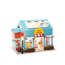 A full miniature house collection. Miniature 3d House Dust Proof Toy Store Miniature Diy Miniature Dollhouse Kit With Clockwork Movement Walmart Com Walmart Com