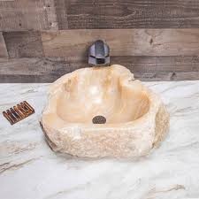 onyx stone vessel sink: bathroom