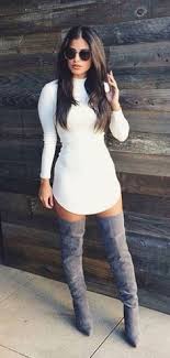 Shoes Wheretoget Knee High Boots Dress Dress With Boots Fall Outfits